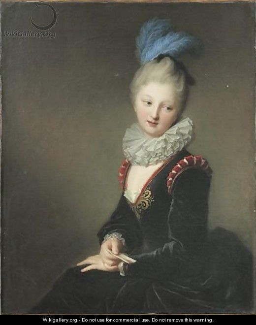 La Jeune Femme Au Billet Doux Ou Portrait Presume De Mademoiselle Christine-Antoinette-Charlotte Desmares - Jean-Baptiste Santerre