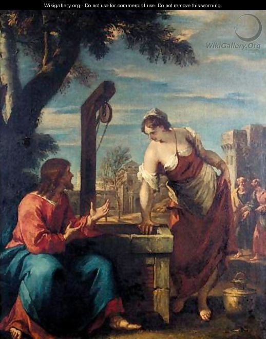 Christ And The Woman Of Samaria - (after) Sebastiano Ricci