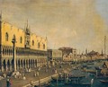 Venice, A View Of The Molo, With The Doge
