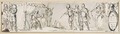 Design For A Frieze - A Woman Being Brought To A Greek Commander In His Tent - Michael Henry Spang