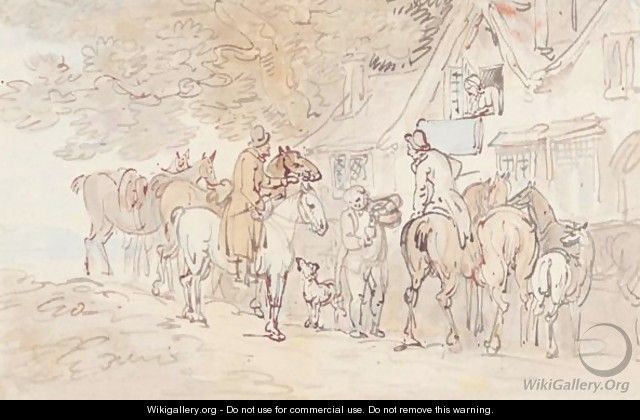 Horseman At An Inn - Thomas Rowlandson