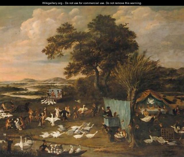 The Allegory Of The Fox And Geese - English School