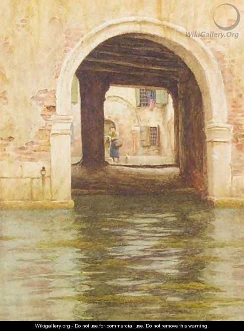 A Side Canal, Venice - Helen Mary Elizabeth Allingham, R.W.S.