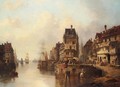 A Bustling Town On A River - A. Grolmann