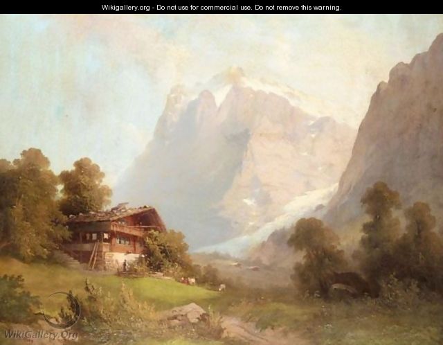 A Cabin In The Alps - Ferdinand Sommer