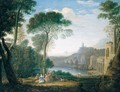 A Classical Landscape With The Nymph Egeria Mourning For Numa - (after) Hendrik Frans Van Lint (Studio Lo)
