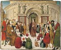 Christ Preaching Before A Classical Temple - Piedmontese School