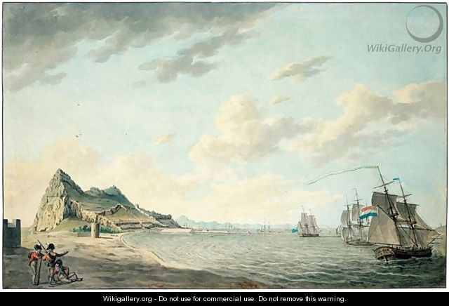 View Of Gibraltar - Jan Anthonie Langendijk