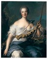 Portrait Of Madame De Pompadour In The Guise Of Diana - Jean-Marc Nattier