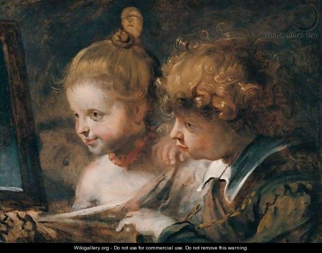 A Double Portrait Of A Young Boy And Girl, Believed To Be Rubens