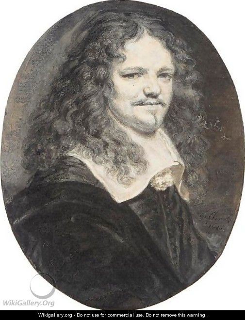Portrait Of A Gentleman, Half Length - Govert Teunisz. Flinck