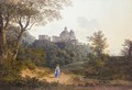 View Through Trees To The Church Of Sta Maria Dell'Assunzione And The Palazzo Chigi At Ariccia - (after) Hendrikus Johannes Knip