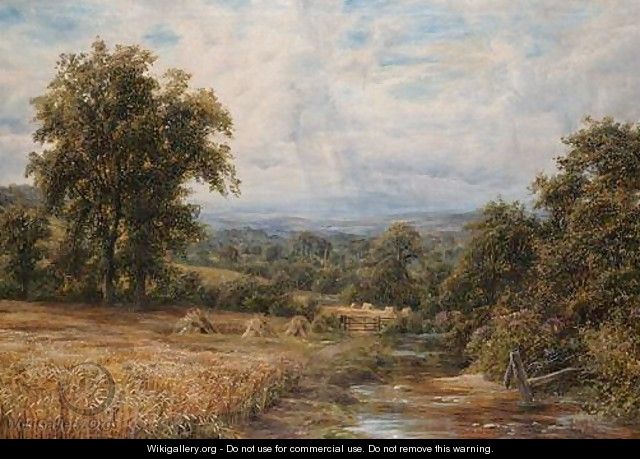 Summer Landscape With River - Edmund George Warren