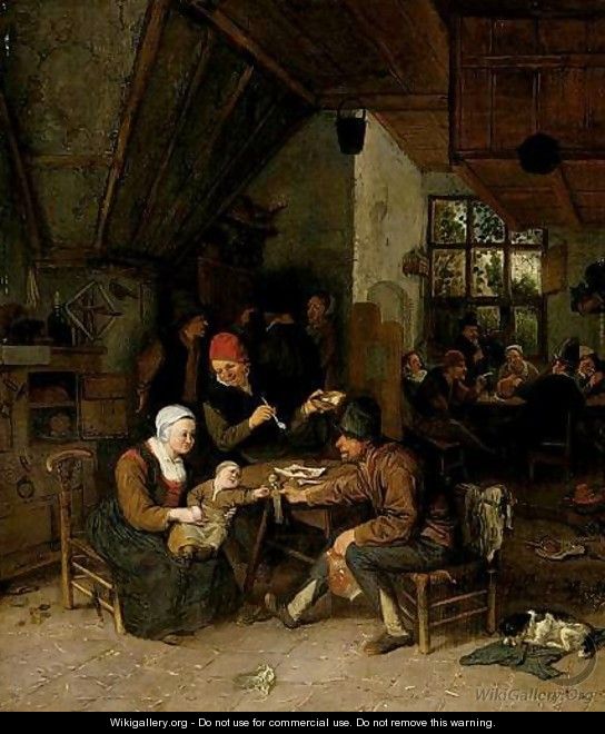 A Tavern Interior - Cornelis Dusart