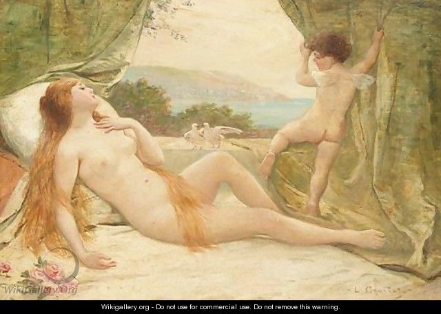 Venus And Cupid - Louis Courtat