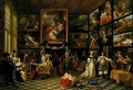The Interior Of A Picture Gallery - Antwerp School