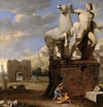 A Capriccio Of The Forum Romanum, With The Sculpture Groups Of Alexander And Bucephalus, And Cain And Abel - Thomas Blanchet
