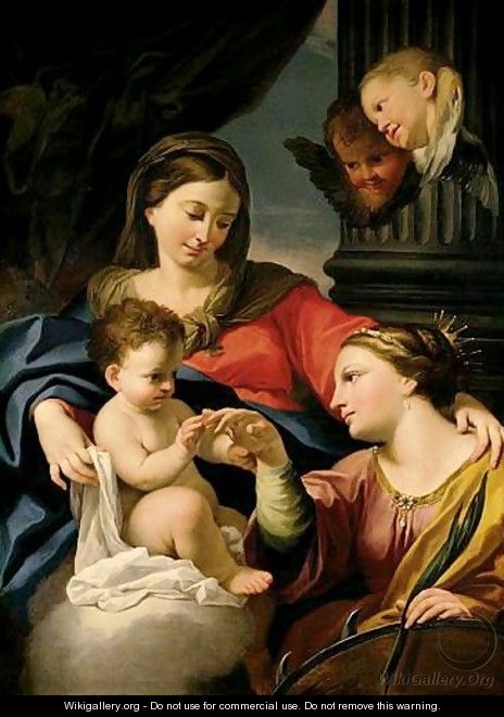 The Mystic Marriage Of Saint Catherine - Francesco Mancini