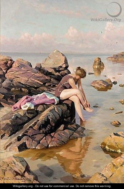 The Bather - Peder Monsted