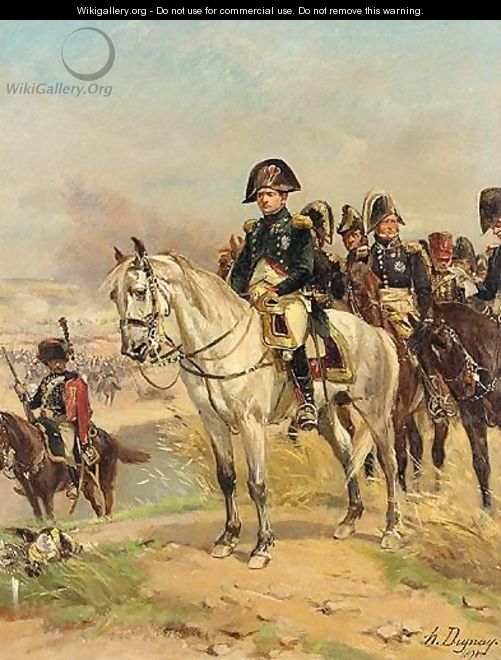 Napoleon With His Officers - Henri-Louis Dupray