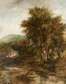 Man Fishing In A Wooded Landscape - (after) Frederick Waters Watts