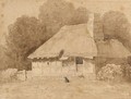 A Dog By A Thatched Cottage - David Cox