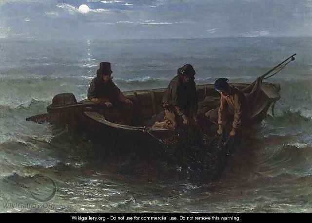 Fishermen Spreading A Net - Jozef Israels