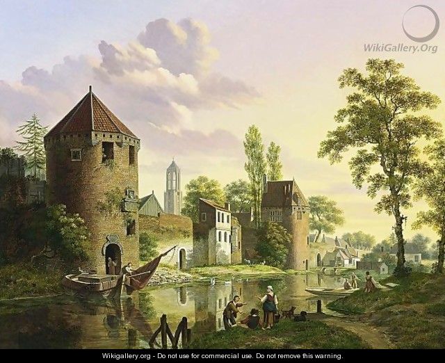 A View Of The Walled City Of Utrecht With The Dom-Tower In The Background - Jan Hendrik Verheijen