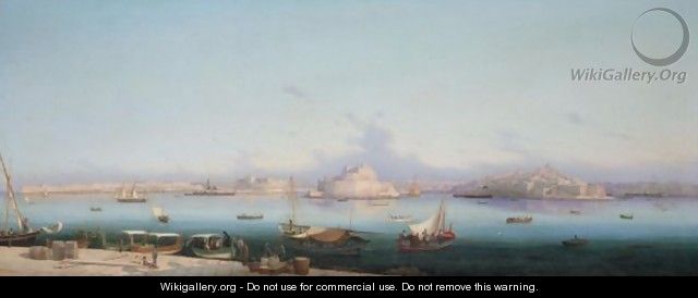 View Of The Three Cities Across The Grand Harbour, Valletta - Girolamo Gianni