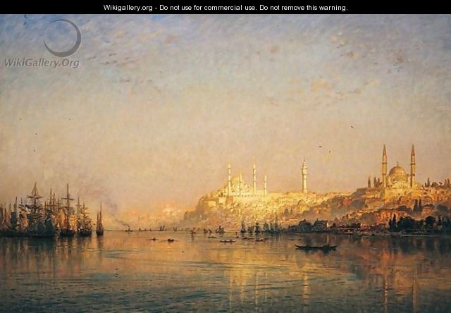 View Across The Golden Horn, Constantinople - Ernst Carl Eugen Koerner