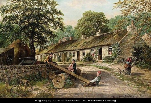 See-Saw, The Old Cottage Homes, Lamlash, Arran - Albert Dunington