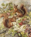 Squirrels Eating Berries - Rosa Jameson