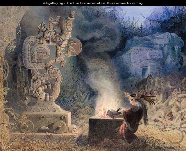 An Offering To The Mayan Gods - Edward Henry Corbould