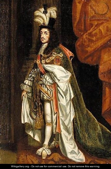 Portrait Of Charles II - (after) John Michael Wright