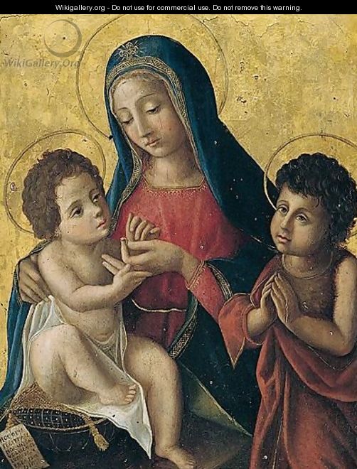 The Madonna And Child With The Infant Saint John The Baptist - North-Italian School