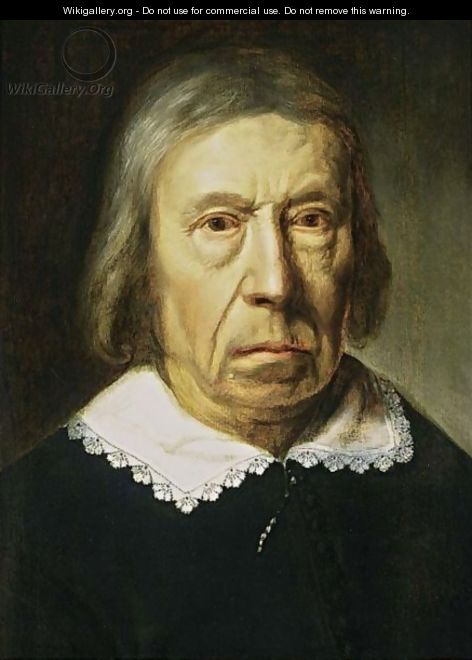 A Portrait Of An Elderly Man, Bust Length, Wearing A Black Costume With A White Collar - Dutch School