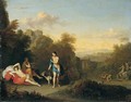 An Italianate Landscape With Diana And Her Nymphs Bathing And Resting - Daniel Vertangen
