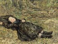 A Little Girl Resting In The Woods - David Adolf Constant Artz