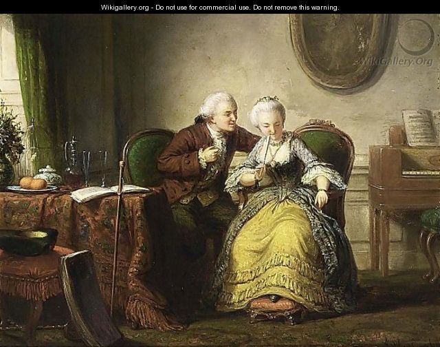 An Elegant Couple In An Interior - Andreas Scheerboom