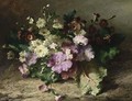 A Still Life With Flowers On A Forest Floor - Margaretha Roosenboom