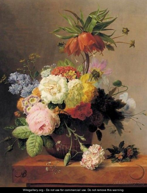 Still-Life With Assorted Flowers - Arnoldus Bloemers