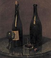 Still Life With Wine, Bottles And A Cigar - Christian Schmidt