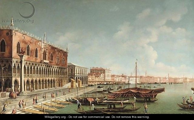 Venice, A View Of The Riva Degli Schiavoni, Looking East - (after) (Giovanni Antonio Canal) Canaletto