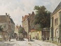 Villagers In The Streets Of A Dutch Town 2 - Adrianus Eversen