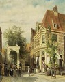 A Busy Street In Weesp 2 - Cornelis Springer
