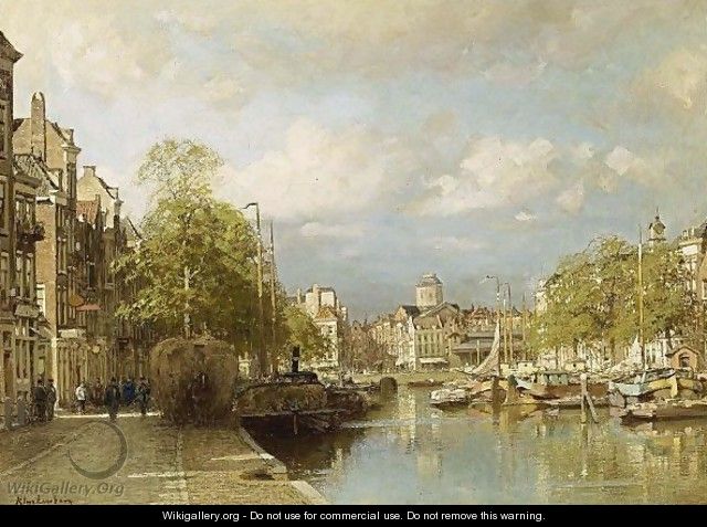 A View Of The Leuvehaven, Rotterdam - Johannes Christiaan Karel Klinkenberg