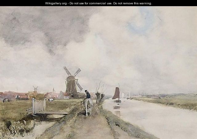 A View Of A Dutch Canal - Willem Maris