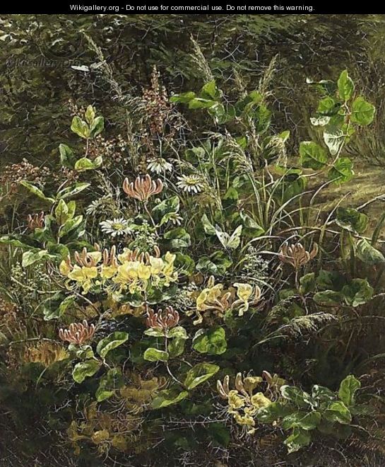 A Flower Bouquet On A Forest Floor - Anthonore Christensen Danish