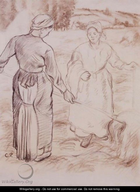 Les Deux Faneuses - Camille Pissarro