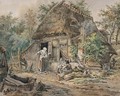 A Peasant Family At Their Farm Amongst Woods - Pieter Bartholomeusz. Barbiers IV